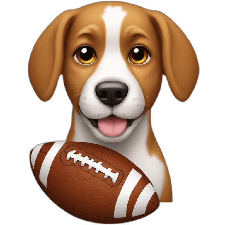 Dog with a Football emoji