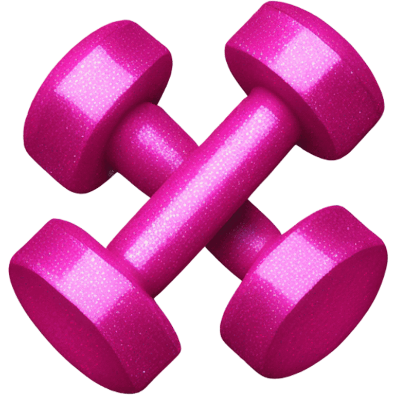 Pink glitter dumbbells  emoji