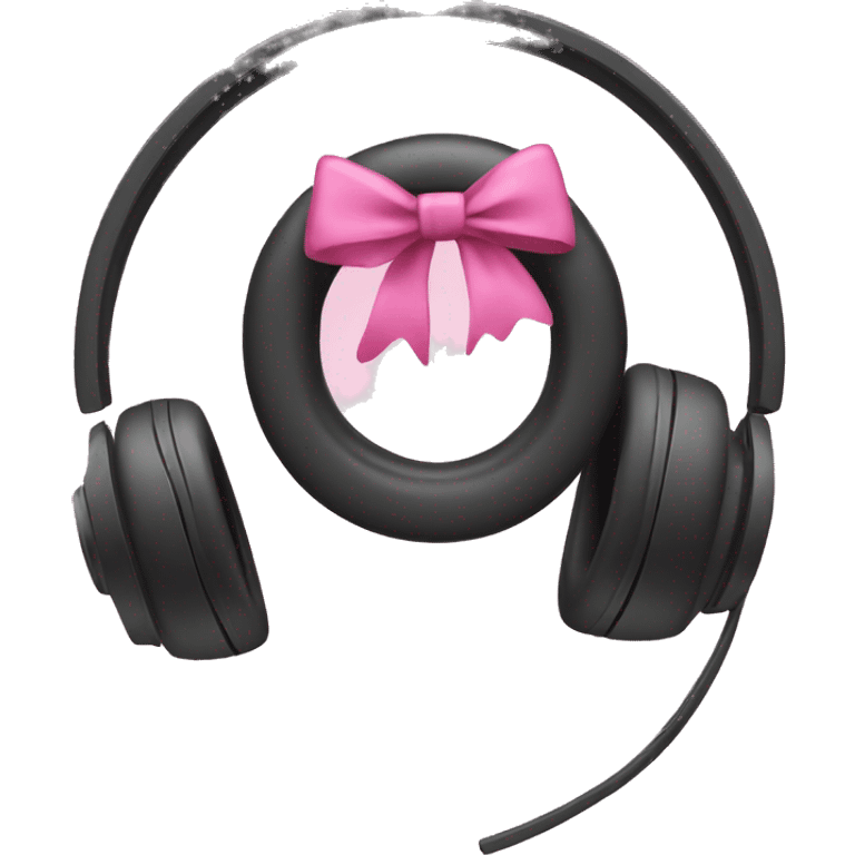 Headphones with pink bows emoji