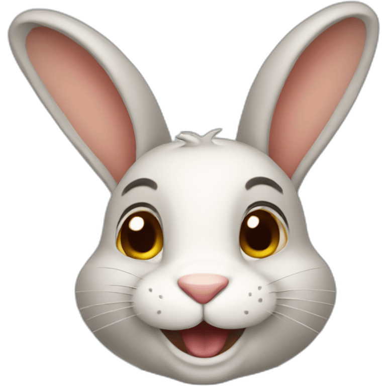 Smiling rabbit emoji