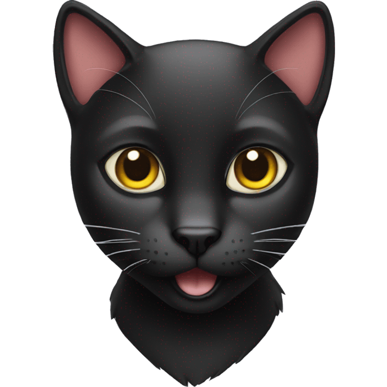 a black cat emoji