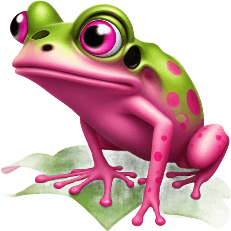 Frog flamingo  emoji