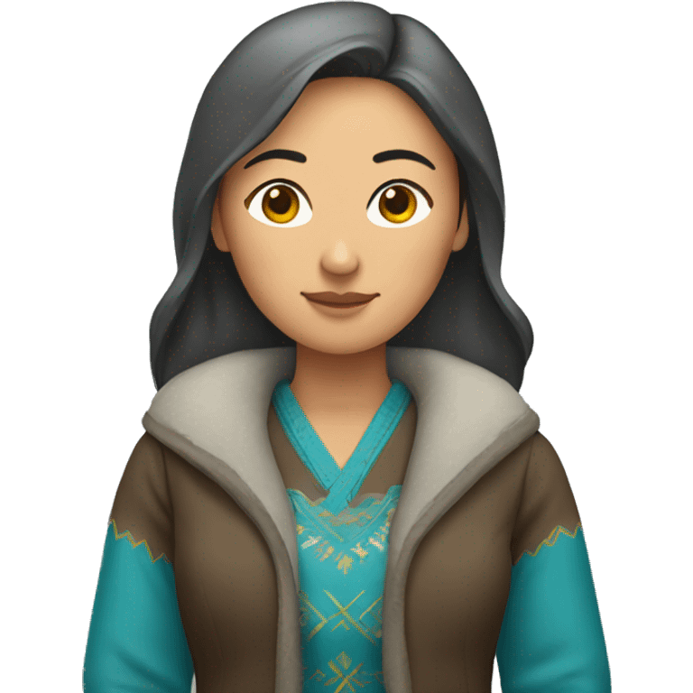 kazakh woman from head to waist emoji