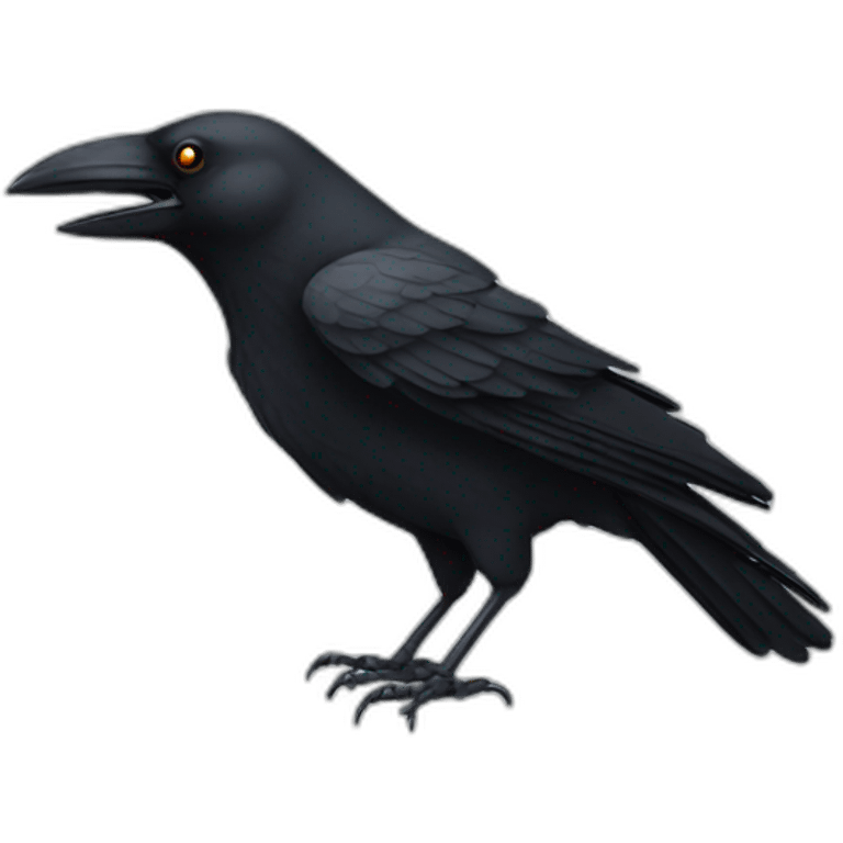 Crow with a gun emoji