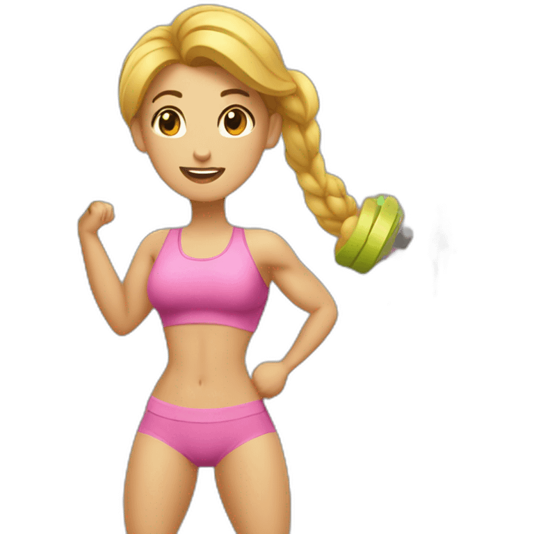 Femme qui fait de la musculation emoji