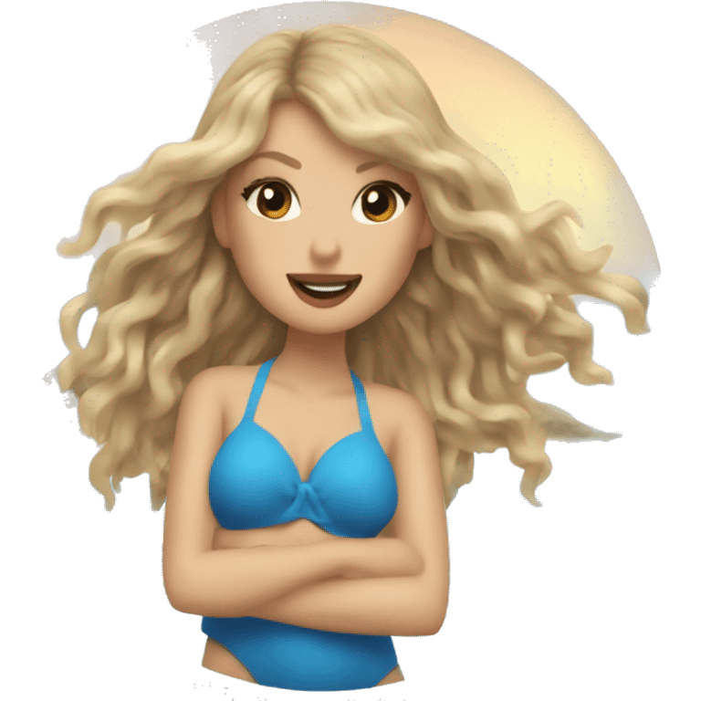 Taylor swift at the beach emoji