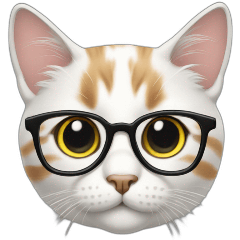 Cat with specs emoji