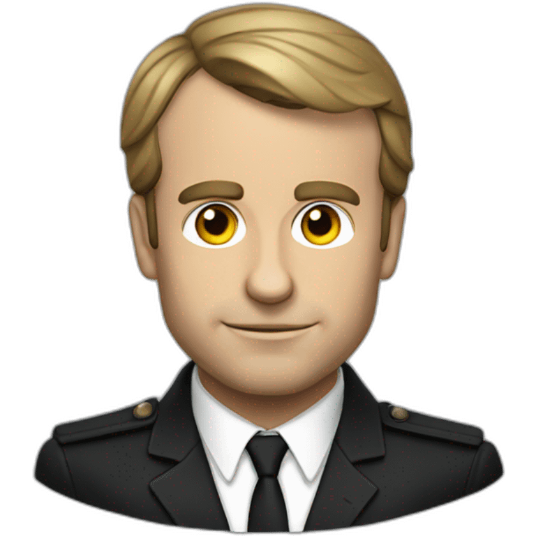 Macron noir emoji