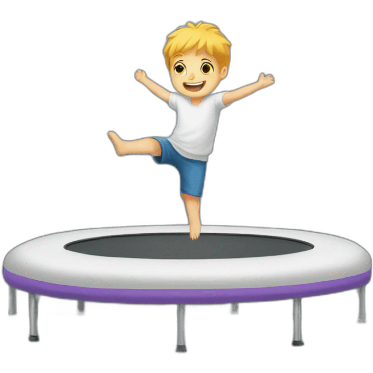 White kid on trampoline emoji