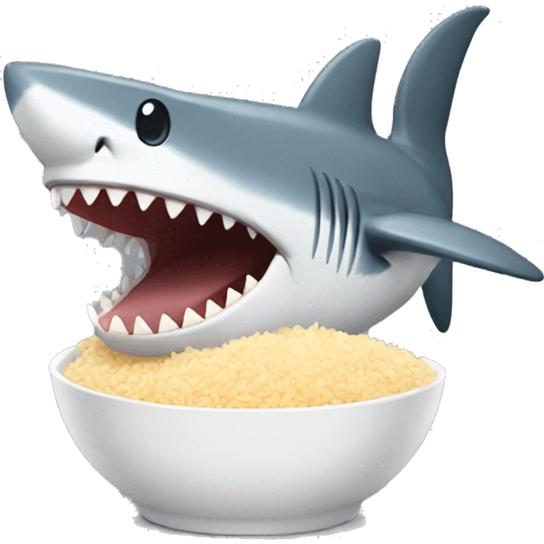 Shark eating rice  emoji