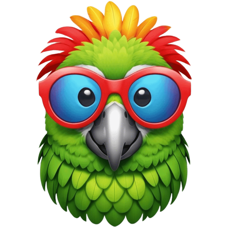 Parrot with sunglasses  emoji