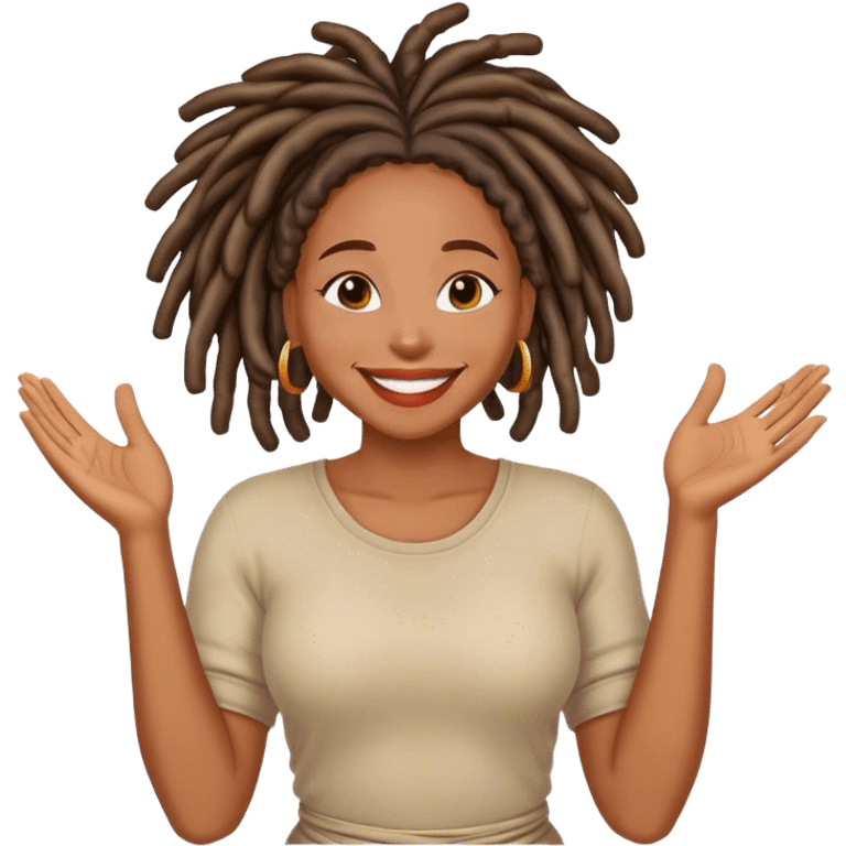 Black woman with locs applause emoji