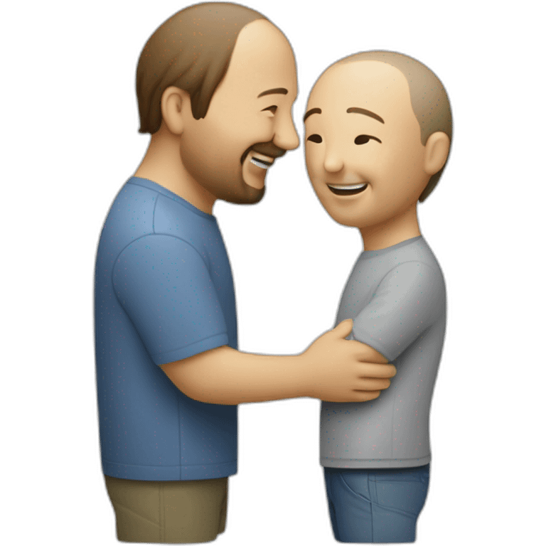 marc newson giving a hug to Jony ive emoji