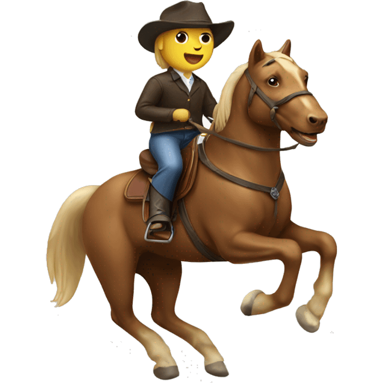 labrador riding a horse  emoji