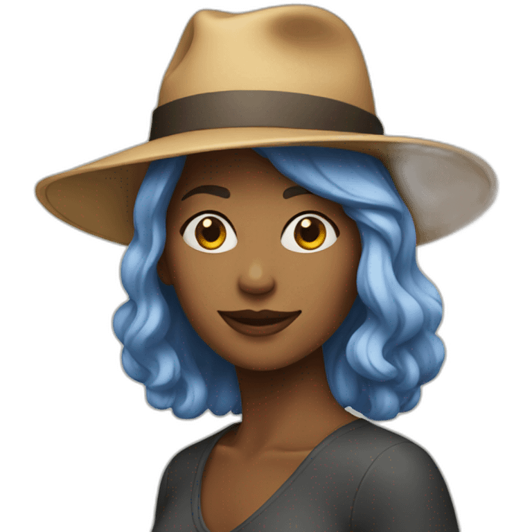 Women with hat emoji