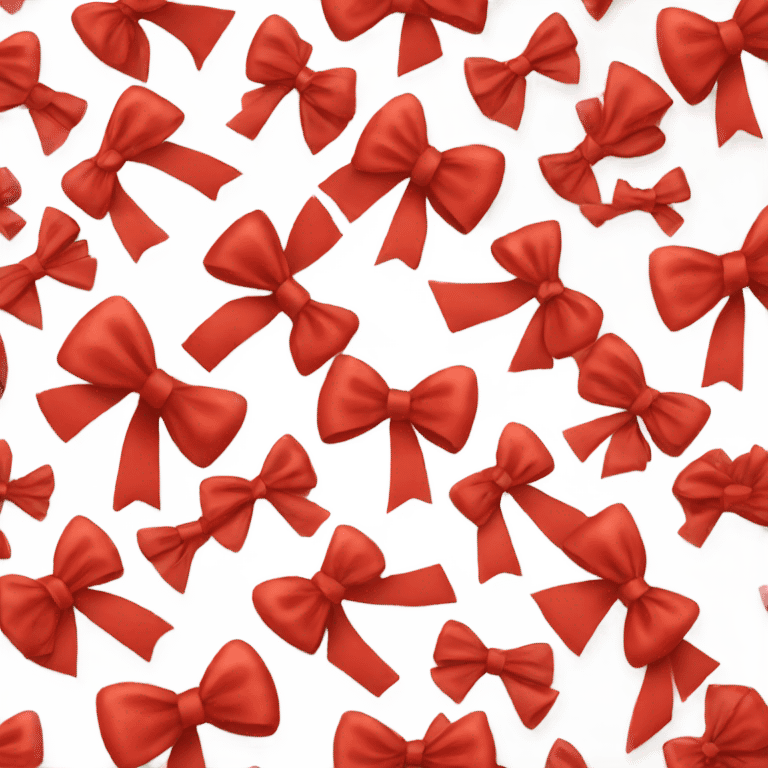 Cute red bow  emoji