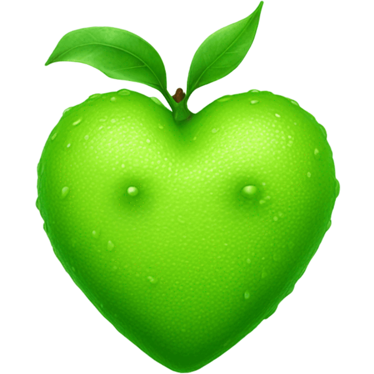 Lime heart emoji