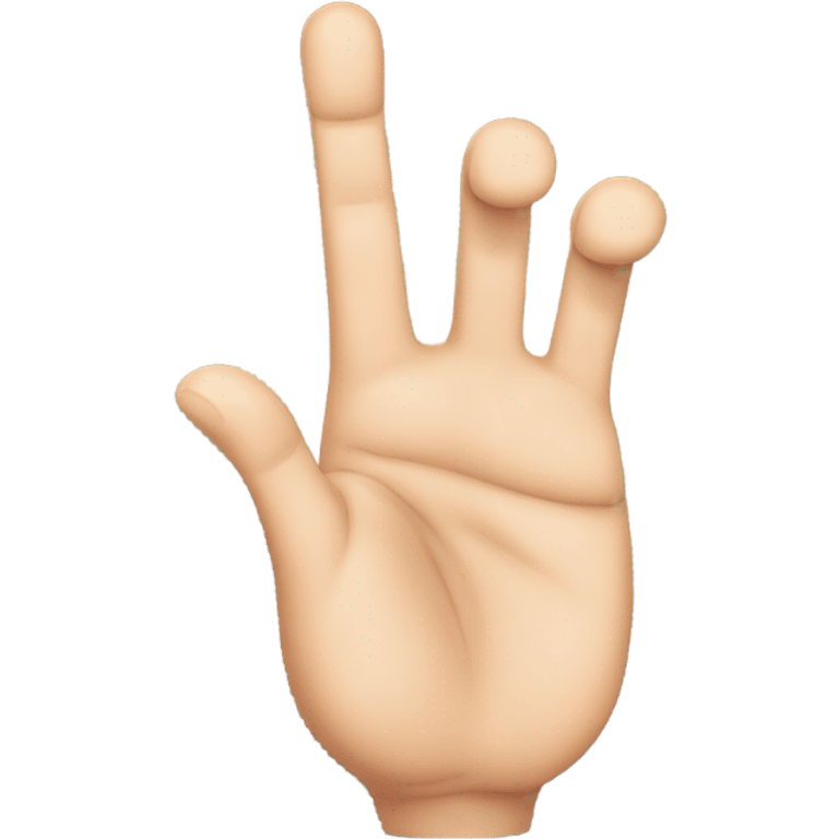 A Hand with 3 and 1/2 fingers and the thumb  emoji