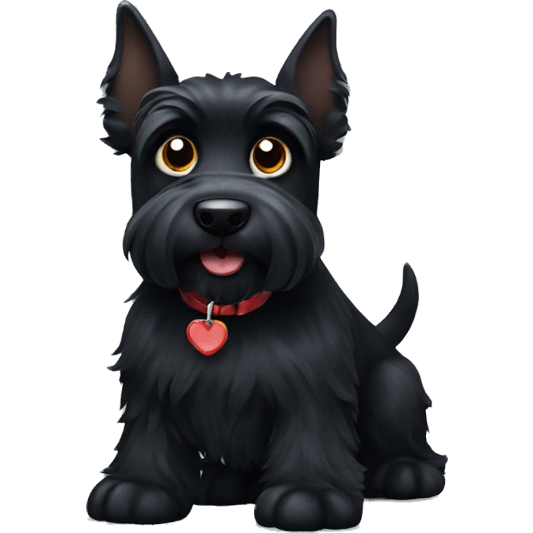 Black Scottie dog emoji