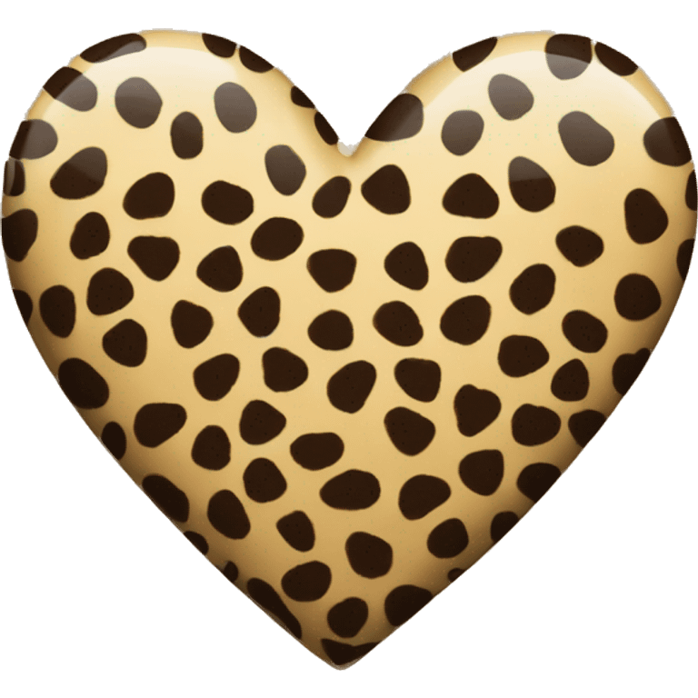 Corazón con estampado de leopardo  emoji