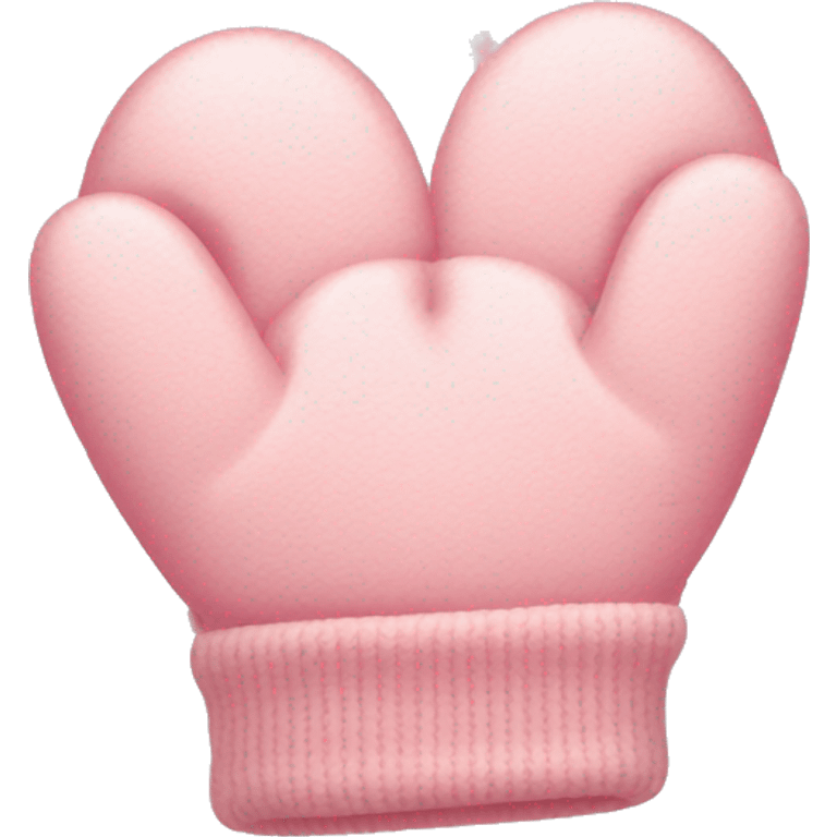 Light pink mittens heart emoji