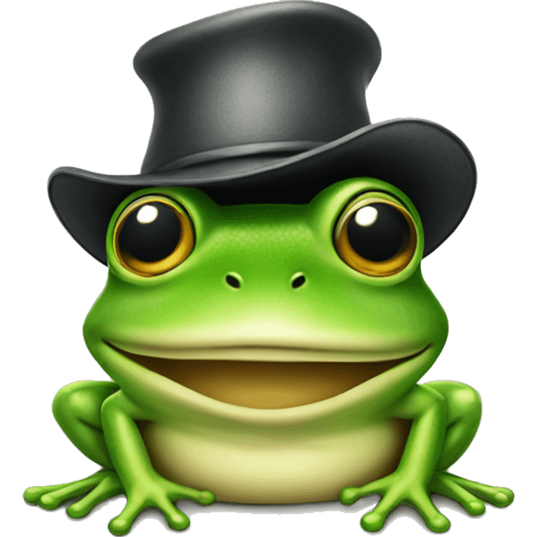 frog wearing hat emoji