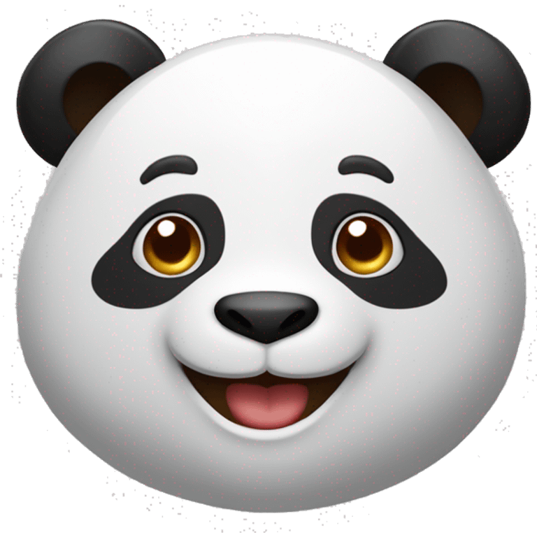 Un tête de panda souriant avec les patte avant visible emoji