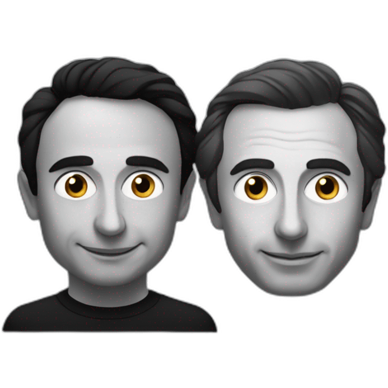 Eric Zemmour et son ami de couleur noir emoji