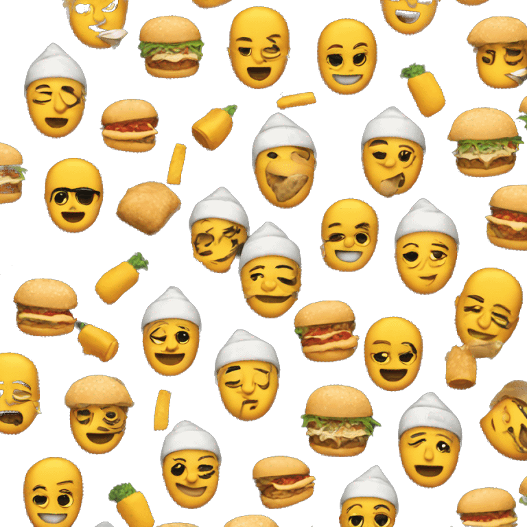 Rapper with food emoji