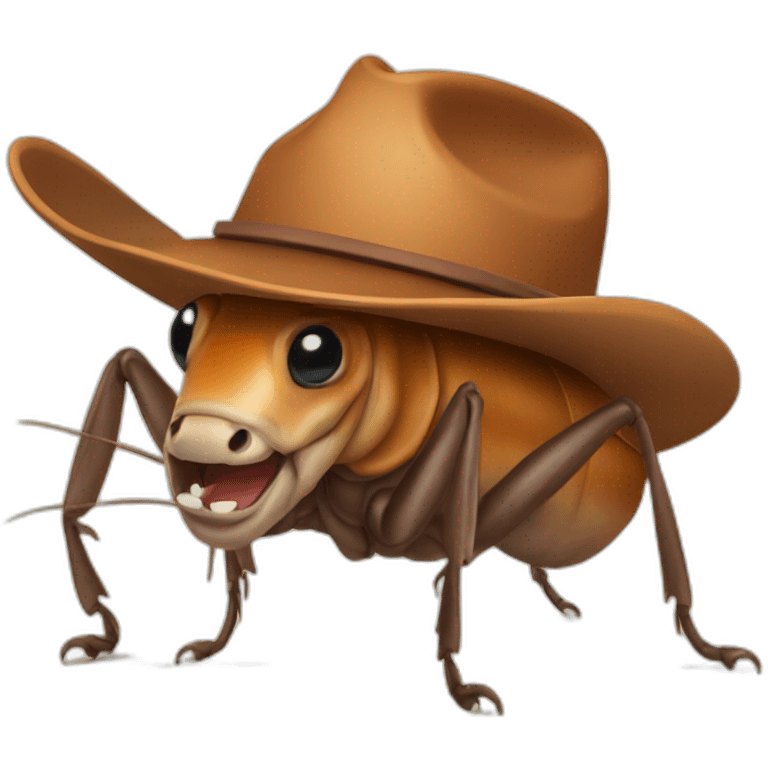 Roach with cowboy hat emoji