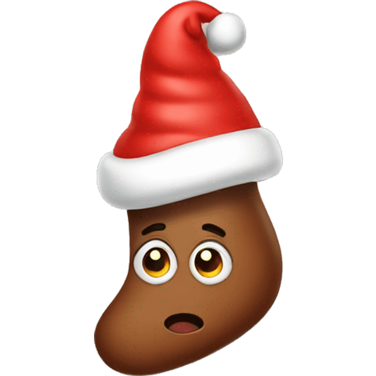 Poop with Santa hat emoji