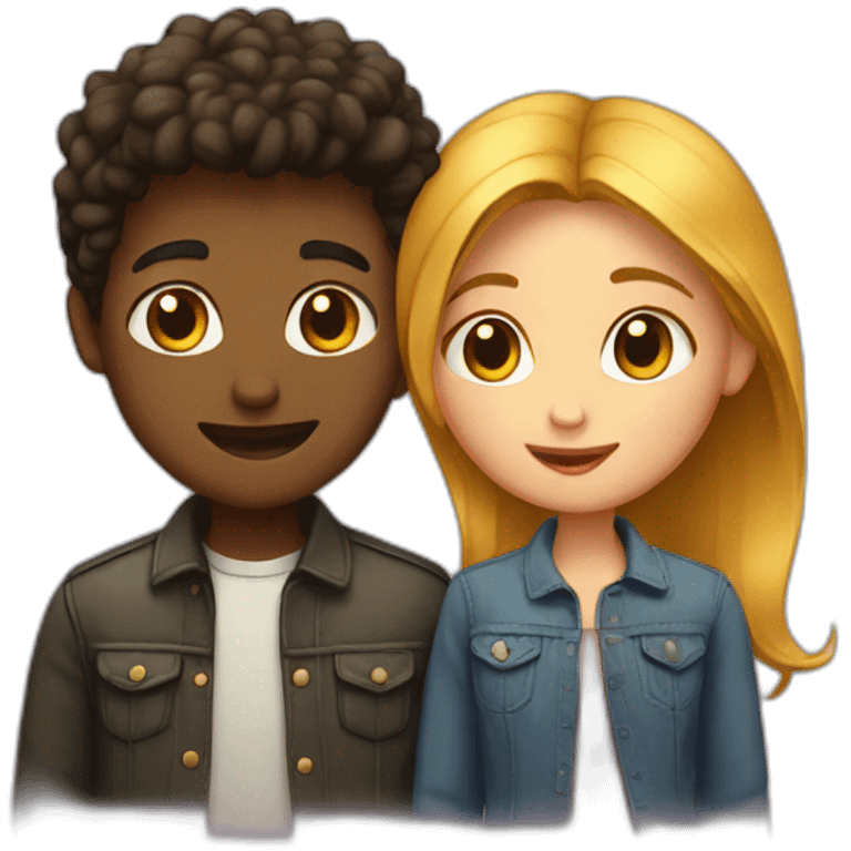 Love boy and girl emoji