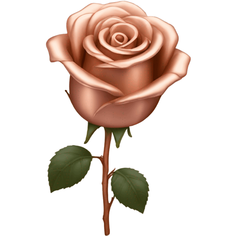 solid rose gold rose emoji