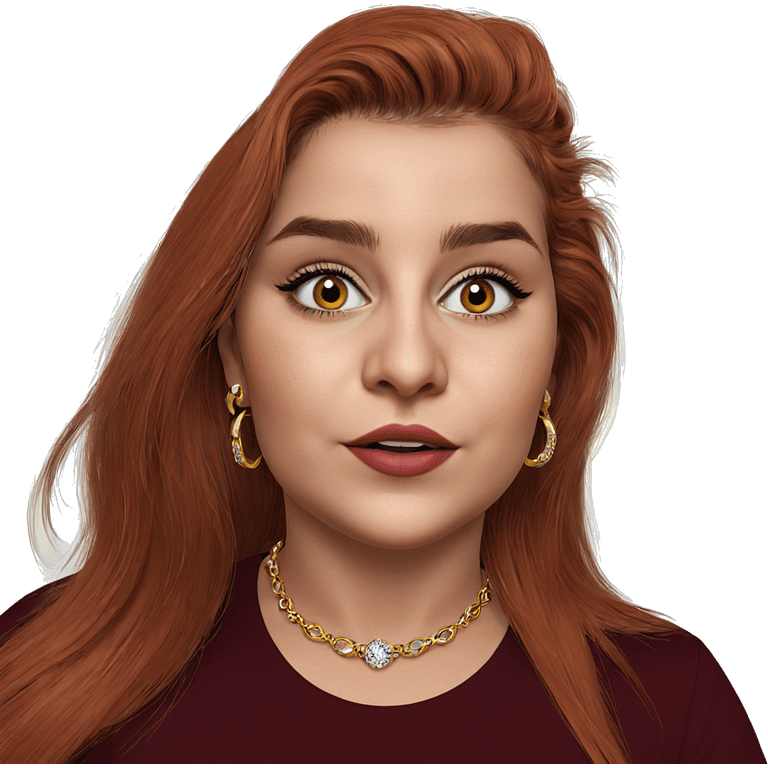 portrait of a girl with jewelry emoji