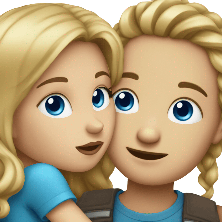 home alone boy blue eyes kissing girl emoji