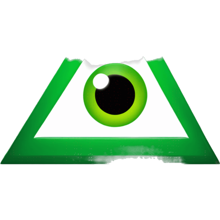 triangulo verde con un ojo en medio emoji