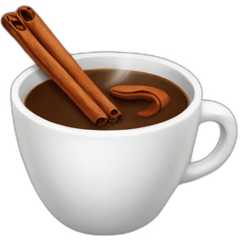 coffee with cinnamon emoji