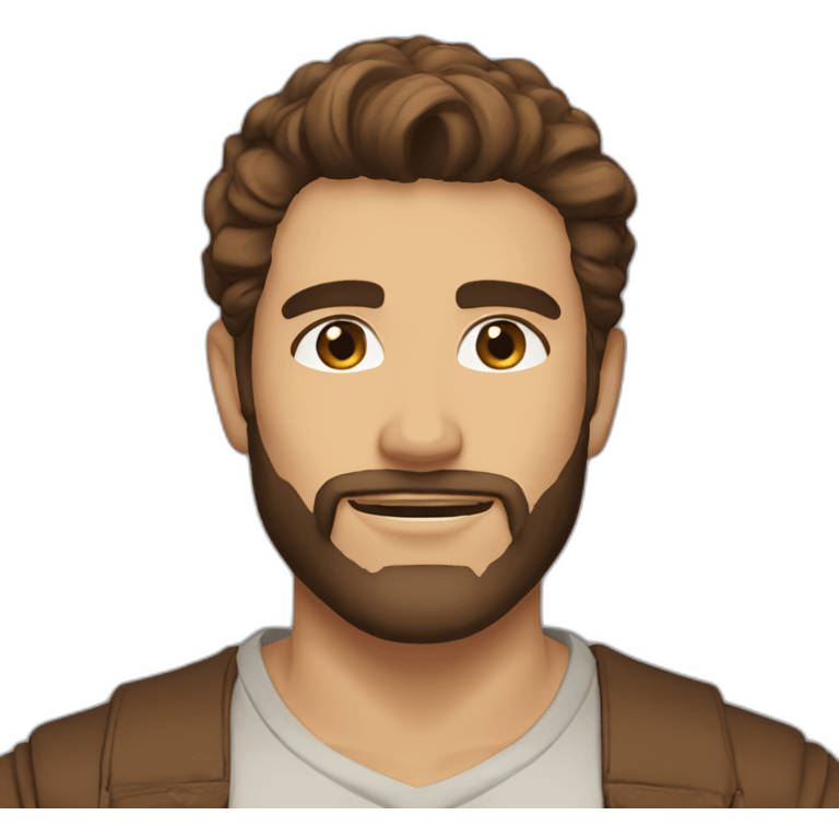 Santino Cimino long brown hair stubble beard emoji