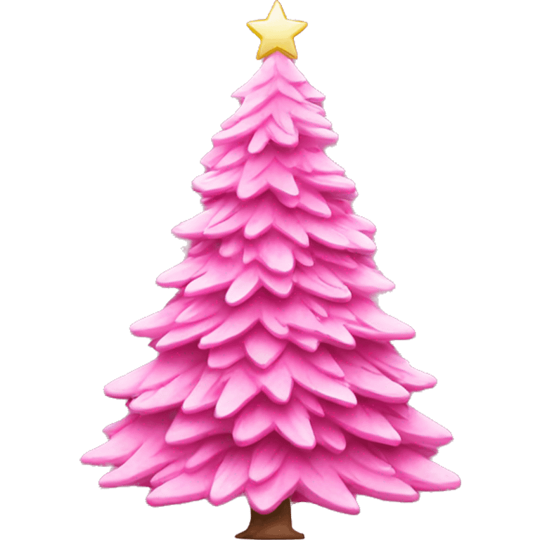 Pink Christmas tree emoji