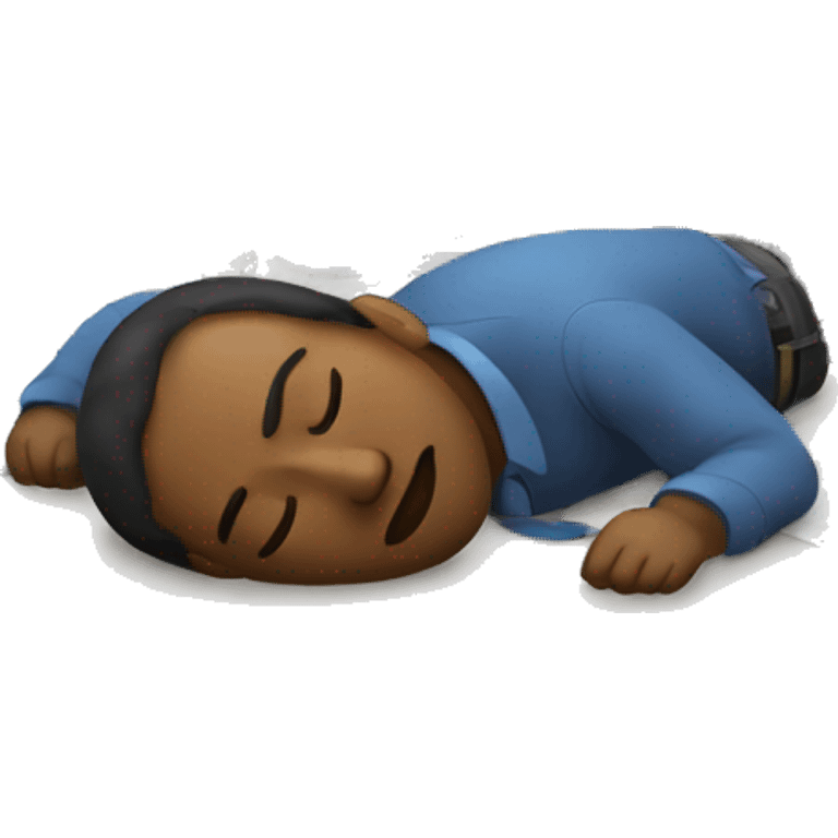 person asleep on an office desk emoji