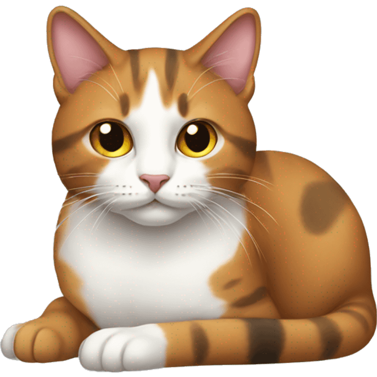 A three-colored cat emoji