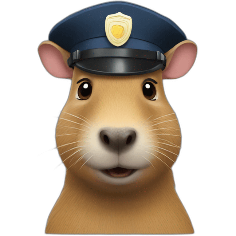 a capybara policeman emoji