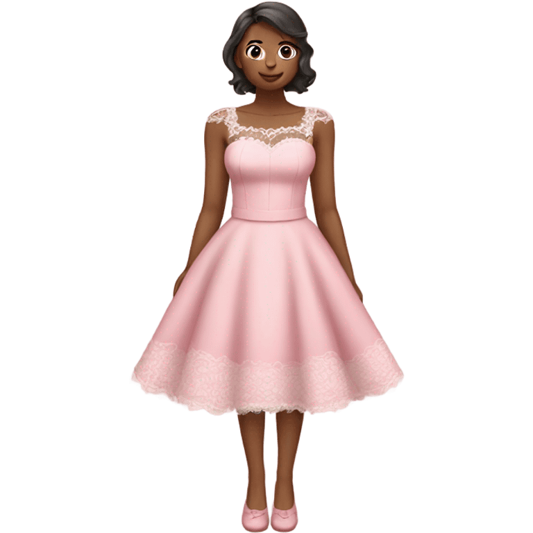 Cute pink dress  emoji