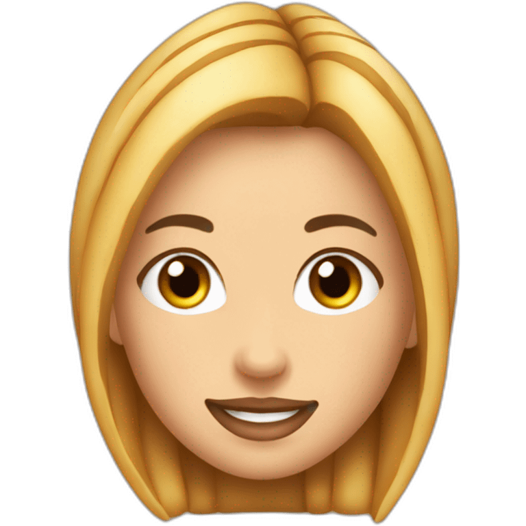 girl brow hair smiled holding 4 big baguettes so we can see her face partly but baguettes are lover then her nose emoji