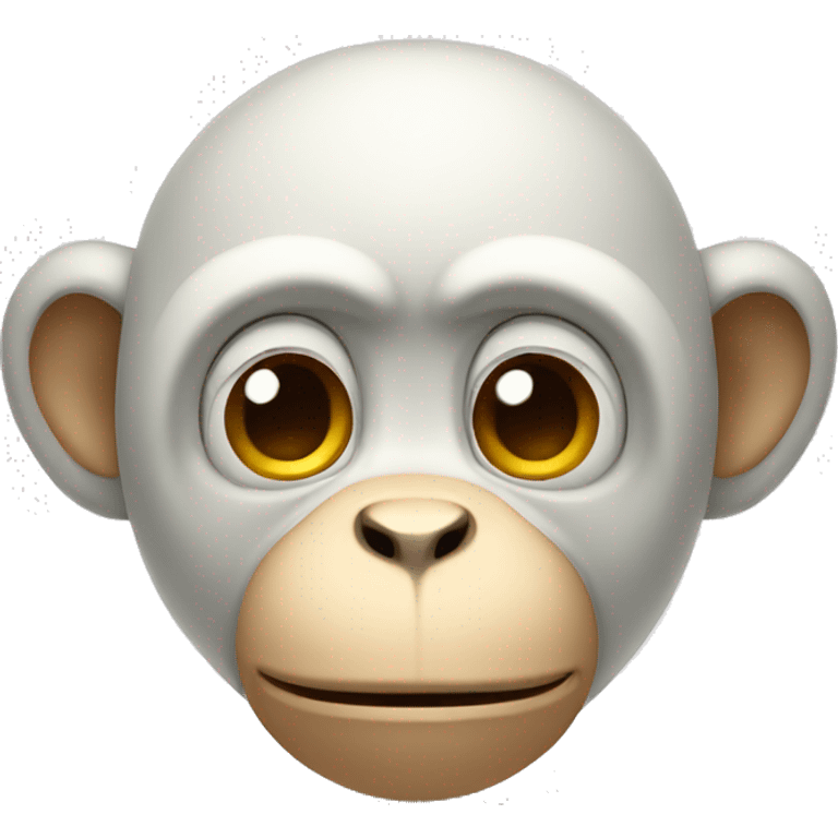 white monkey sad emoji