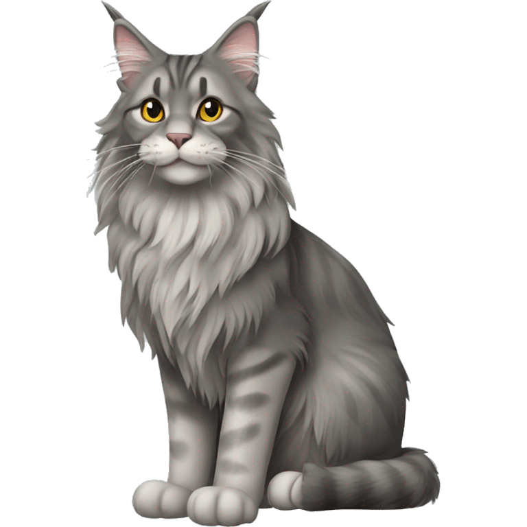 grey maine coon cat emoji