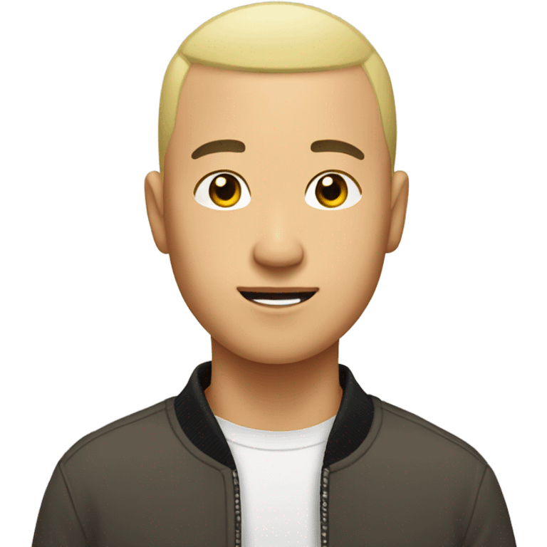 asian guy with blonde buzz cut emoji