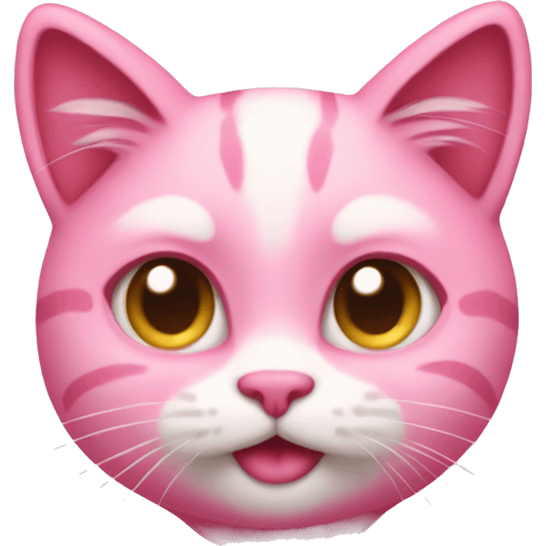 Pink hearted cat emoji