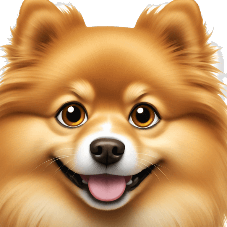 Pomeranian orange smiley dog face emoji