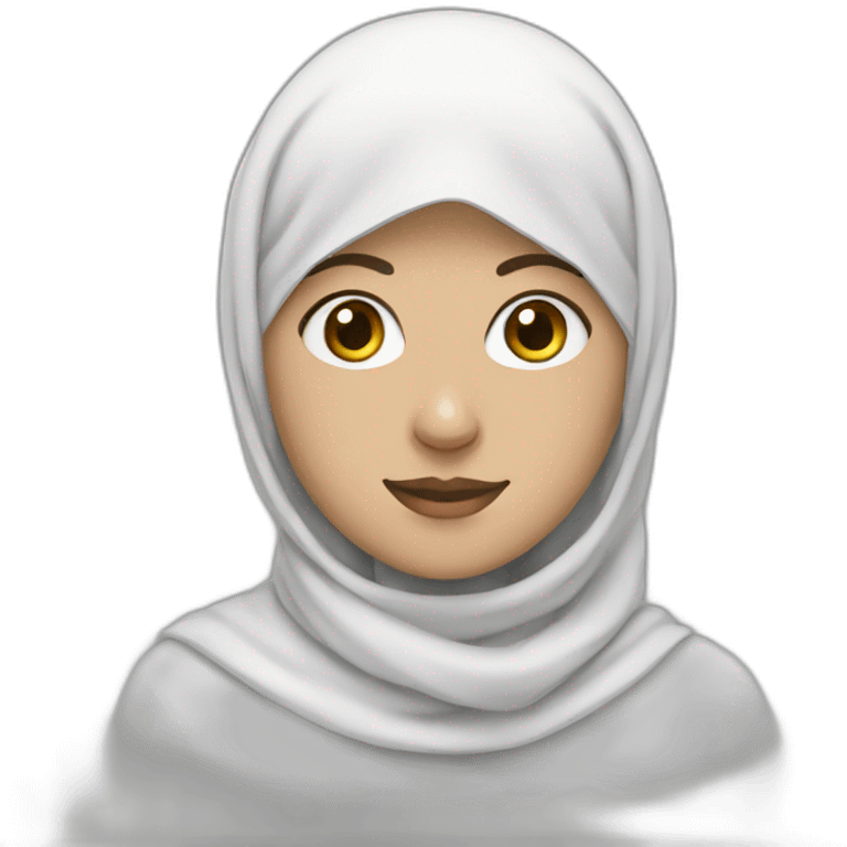 teenage white hijab-wearing woman emoji